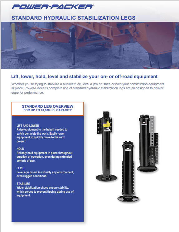 Hydraulic Stabilization Legs PowerPacker